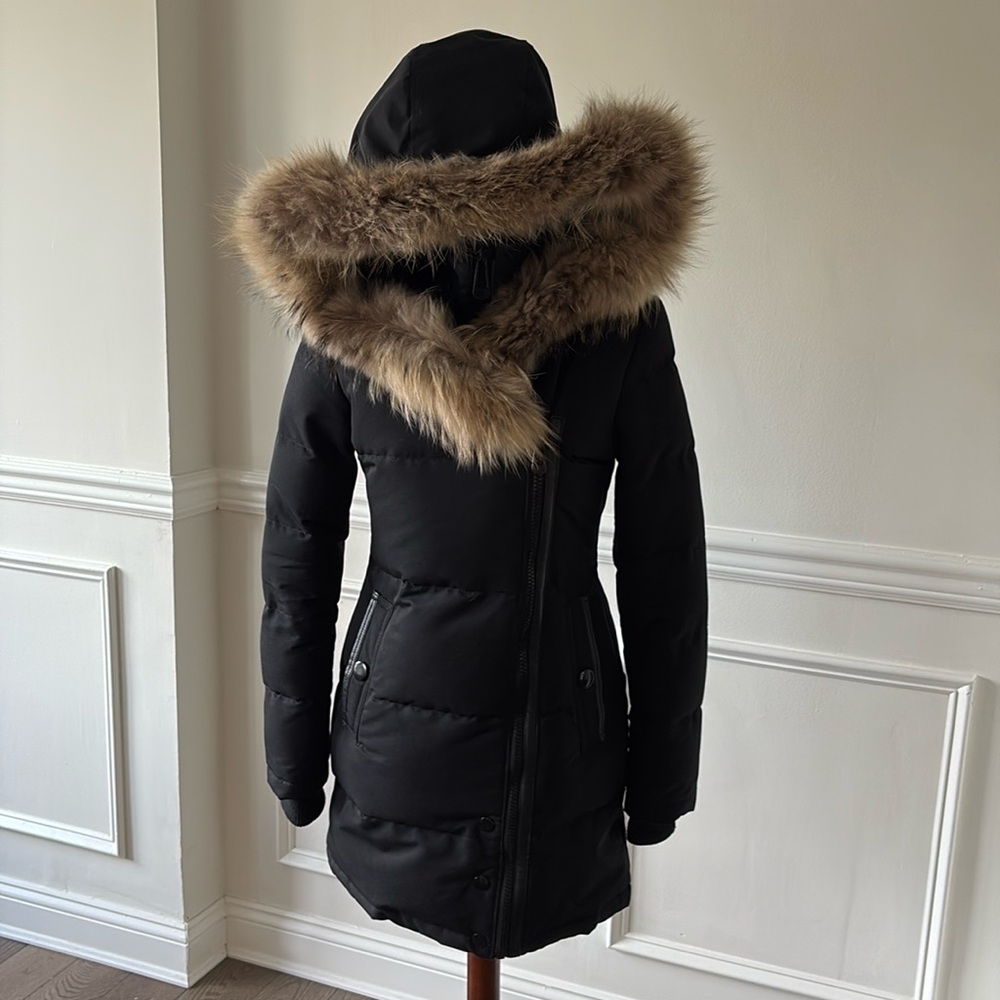 Winter coat. Barney’s New York. Very warm. Real fur trim. Gently used.